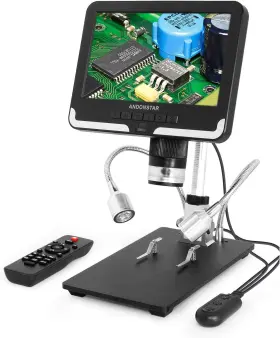 Andonstar 445004828848 Digital Microscope With Led Fill Light 7-inch Adjustable 30f/s Display And 2mp