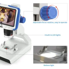 Ad205 Andonstar 606034624108 Usb Lcd Coin Digital Microscope For Kids 200x Magnification Zoom 5 Inch #2