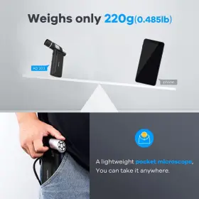 Ad203-b Andonstar Ad203 Handheld Digital Microscope Portable Pocket With #3