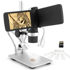 Ad203-bpbr Andonstar Ad203 Digital Coin Microscope For Error Coins With Metal Stand&led
