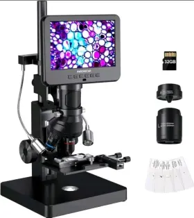 20x-5000x Andonstar Ad266s Digital Microscope 5 Lens 2160p Uhd 7ftft Lcd Brand New