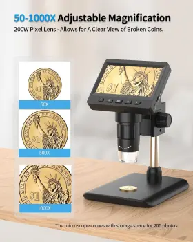 1000x Aopick 307c Microscope-aopick Lcd Digital Microscope 1080p Coin Magnifier For Erro #3
