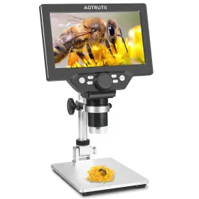 1200x Aotrutii Aot07 7 Inch Lcd Digital Microscope Magnification 1080p Coin With Met