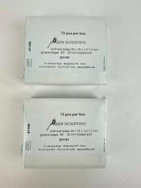 231151 Azer Scientific X 2 Unifrost Microscope Slides 26x76x1.0-1.2mm 90 Degrees 20mm