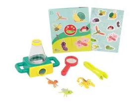 B. Toys 062243488991 9pc Toy Microscope Set Sticker Book