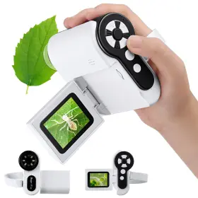 1000x Barchrons 752811750505 Microscope For Kids Handheld With 6 Adjustable Led Lig