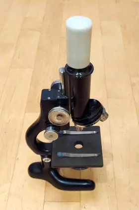 252895 Bausch Lomb Nice Working Vintage And Upright Microscope 4 Objectives #252895 Usa #2