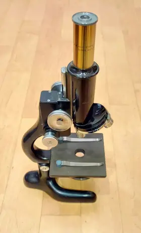 252895 Bausch Lomb Nice Working Vintage And Upright Microscope 4 Objectives #252895 Usa #3