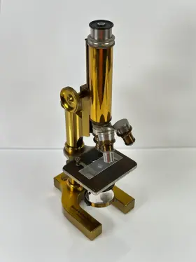 29666 Bausch Lomb Antique 19th Century Brass And Microscope B L Optical Company