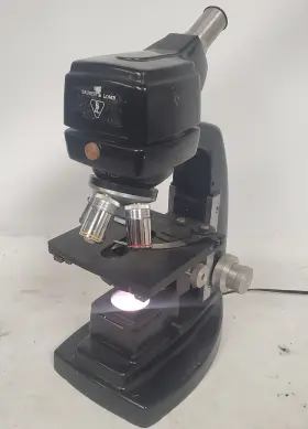 Monoc2 Bausch & Lomb And Monocular Flat Field Laboratory Microscope With 3 Objectives
