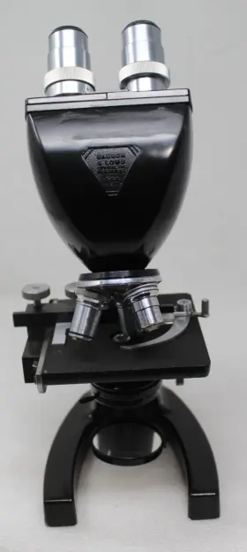 Vd3669 Bausch Lomb And Binocular Microscope With 10x Optics 43x 97x Lens