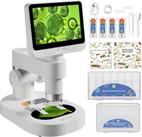 100-1600x Beaverlab Darwin Ddl-m2a 4 Inch Ips Digital Kids Microscope Magnification - Rgb And Led Lights Nib