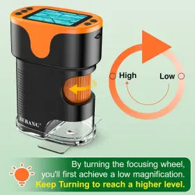 Pm1000 Bebang 1000x Handheld Microscope For Kids 4k 2.0 Inch Screen Rechargeable Mini Pocket Kit #3