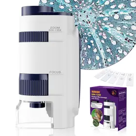 Wx-c03-655 Bebang Pocket Microscope For Kids And Adults 60x-135x Mini Led Handheld La