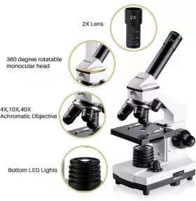 100x-2000x Bebang Yw-3006 Microscope For Adults Kids Compound With Accessori #3