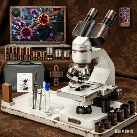 40x-2500x Bgirnuo 511934189872 Omg B120d Led Lab Binocular Compound Microscope With 3dwith Electronic