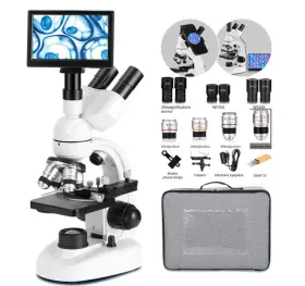 B020c50p100s22cki Bgirnuo 40x-2000x Zoom Binocular Optical Microscope Laboratory Trinocular Tel