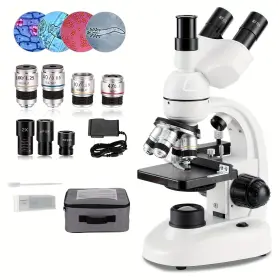 M83ez3 Bgirnuo High-definition Professional Biological Trinocular Microscope With Lcd Display A