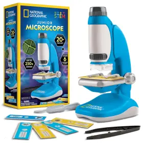 Blue Marble 810070623661 National Geographic Junior Microscope For Kids- Kit Includes Up T