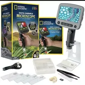 Bluemarble 816448026867 National Geographic Digital Microscope For Kids 40-piece Handheld Microscop #2