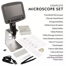 Bluemarble 816448026867 National Geographic Digital Microscope For Kids 40-piece Handheld Microscop #3