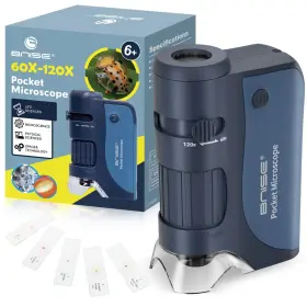 60x-120x Bnise Ld-9138 Pocket Microscope Portable Handheld For Kids Mini Micro