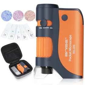 60x-120x Bnise Ld-9138a Pocket Microscope Portable Mini Kids Handheld Mic