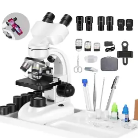 40x-2000x Bogrinuo 798866202637 Compound Binocular Microscope Wf10x And Wf25x Eyepieces Magnificati