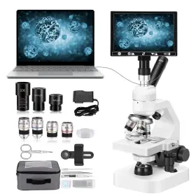 B120ce13 Bogrinuo The 7-inch Display Biological Laboratory Microscope Is Used For Bacterial Chemis