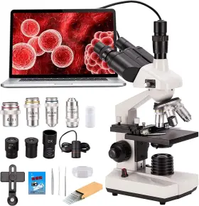 40x-5000x Bogrinuo Jksd3665 Compound Trinocular Microscope Magnification Digital Laboratory T