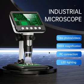 1000x Branded01 445051318385 Digital Microscope 4.3 Inch Lcd Usb Coin 1080p Error Magnifi #2