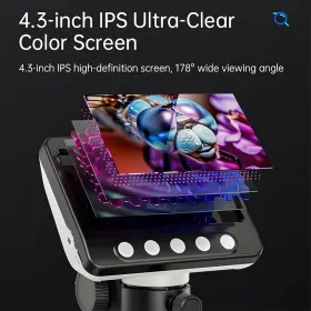 1000x Branded01 445051318385 Digital Microscope 4.3 Inch Lcd Usb Coin 1080p Error Magnifi #3