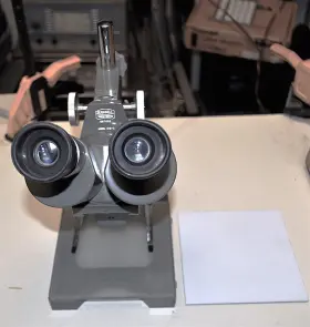 512-1 Bushnell 512-i Triple Tested Model Binocular Microscope In Wood Box Nice
