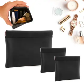 B0fsxcykrb Busoha 3-pack Small Makeup Bag For Purse - Mini Portable Cosmetic Bags Women