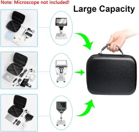 Bysameyee 313041647630 Original Lcd Digital Microscope Carrying Case Ultra Big Size Storage Bag Box #3