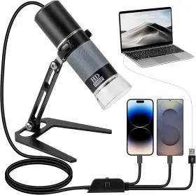 50x-1000x Bysameyee 445023423475 1080p Usb Microscope With Metal Stand Handheld Digital Cam