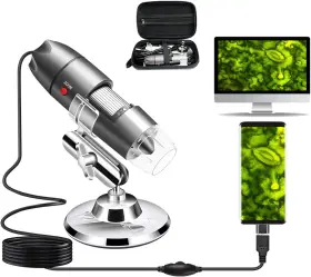 1000x Cainda 313036343387 Usb Microscope Camera 40x To Digital With Metal Stand &