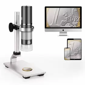 Bx-201l Cainda 4k 3840x2160p Wifi Digital Microscope Camera With Adjustable Metal Stand Wir