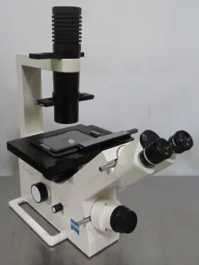 263011-1004.124 Carl Zeiss T197445 Telaval 31 Inverted Phase Contrast Microscope With 3 Objectives