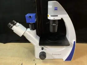 415510-1100-000 Carl Zeiss Primovert Inverted Microscope Axiocam Erc 5s Remote And Objectives #2