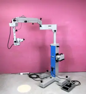 12.5x Carl Zeiss 6-sfc Opmi 6 Surgical Xy Zoom Microscope F175 With Footswitch And Light Source