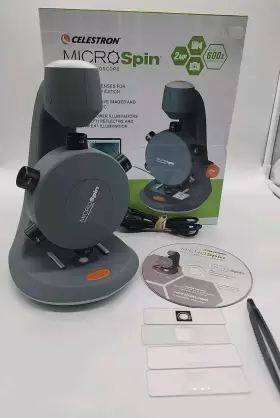 44114 Celestron Microspin Digital Microscope 2mp Up To 600x #44114