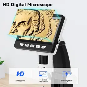 50x-1000x Cimelr S-306-us Lcd Digital Microscope 4.3 Inch Coin Usb Soldering Micr #2