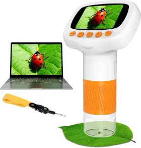 1000x Coobest 744110371413 Pocket Kids Microscope For Over 3 Years Old Handheld
