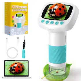 Qs-etxwj4-uk Coobest Microscope For Kids Over 3 Years Old 1000x Portable Handheld Microscopes Po