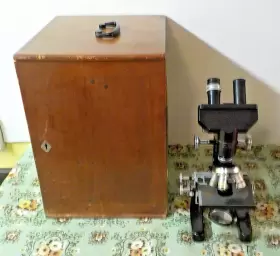M30128 Cooke Troughton & Simms And Binocular Microscope With Phase - Cased