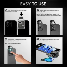 Ppc002 Daily Microscope 200x Cell Phone And Digital Magnifier With Cpl Lens Led Usb Ch #2
