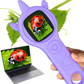 Xwj-355 Daxiongmao Kids Microscope - Mini Pocket Handheld For Purple