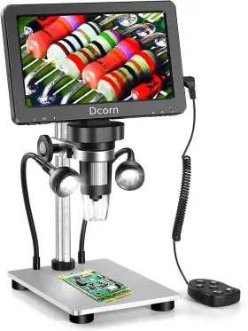 Dcorn 445037761723 1080p Photo/video Microscope For Adults Soldering Coins Metal Stand Wired Remote
