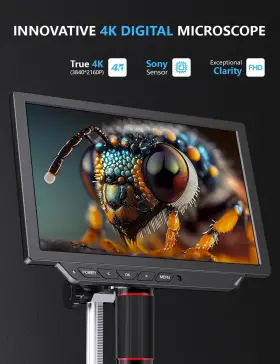 Dmr4k-8-book Dcorn 4k Digital Microscope - 2000x Magnification 8 Inch Coin With 52mp Cam #3